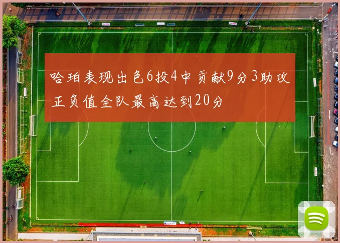 哈珀表现出色6投4中贡献9分3助攻正负值全队最高达到20分